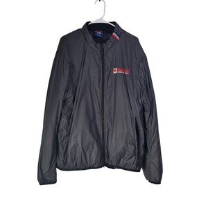 Red Bull Distribution Mens Bomber Puffy Windbreaker Jacket Gray XL Lightweight